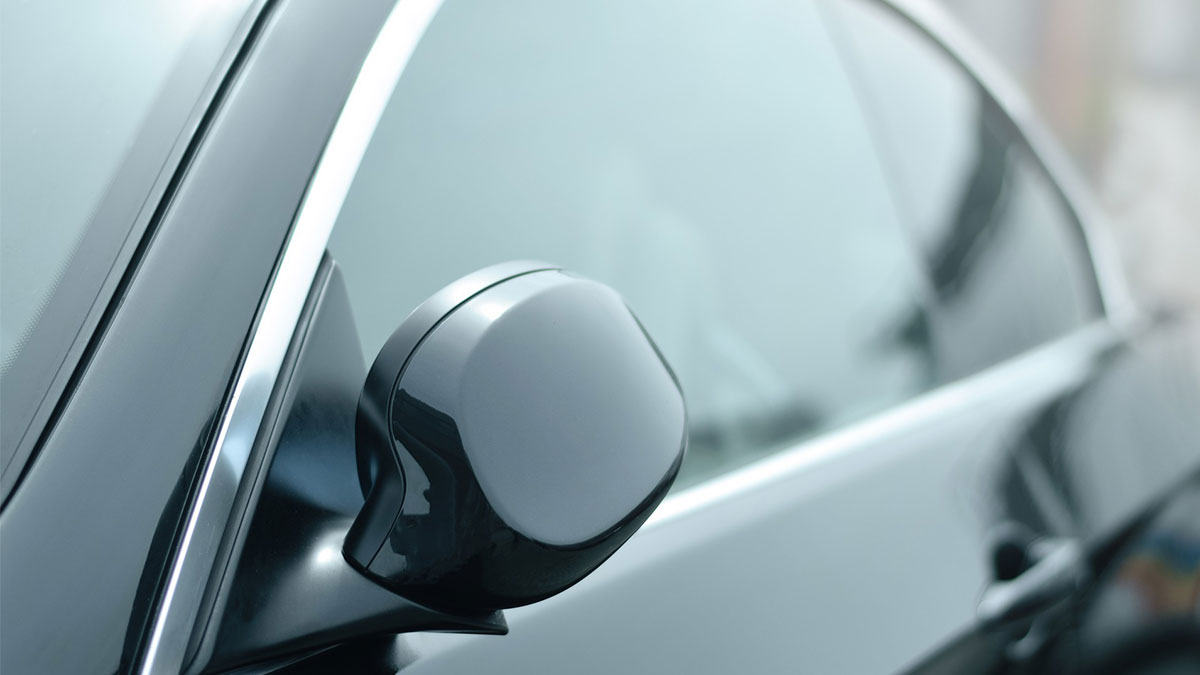 photo of a folded side mirror