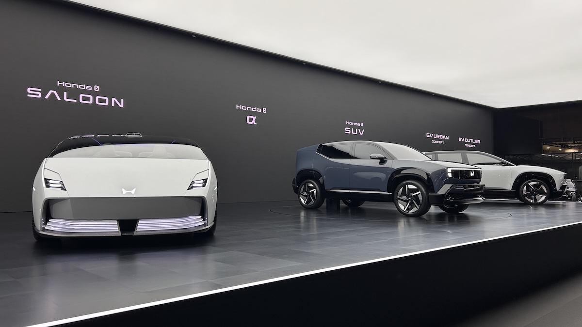 Honda 0 Saloon, Honda 0 Alpha, and Honda 0 SUV at the 2025 Japan Mobility Show