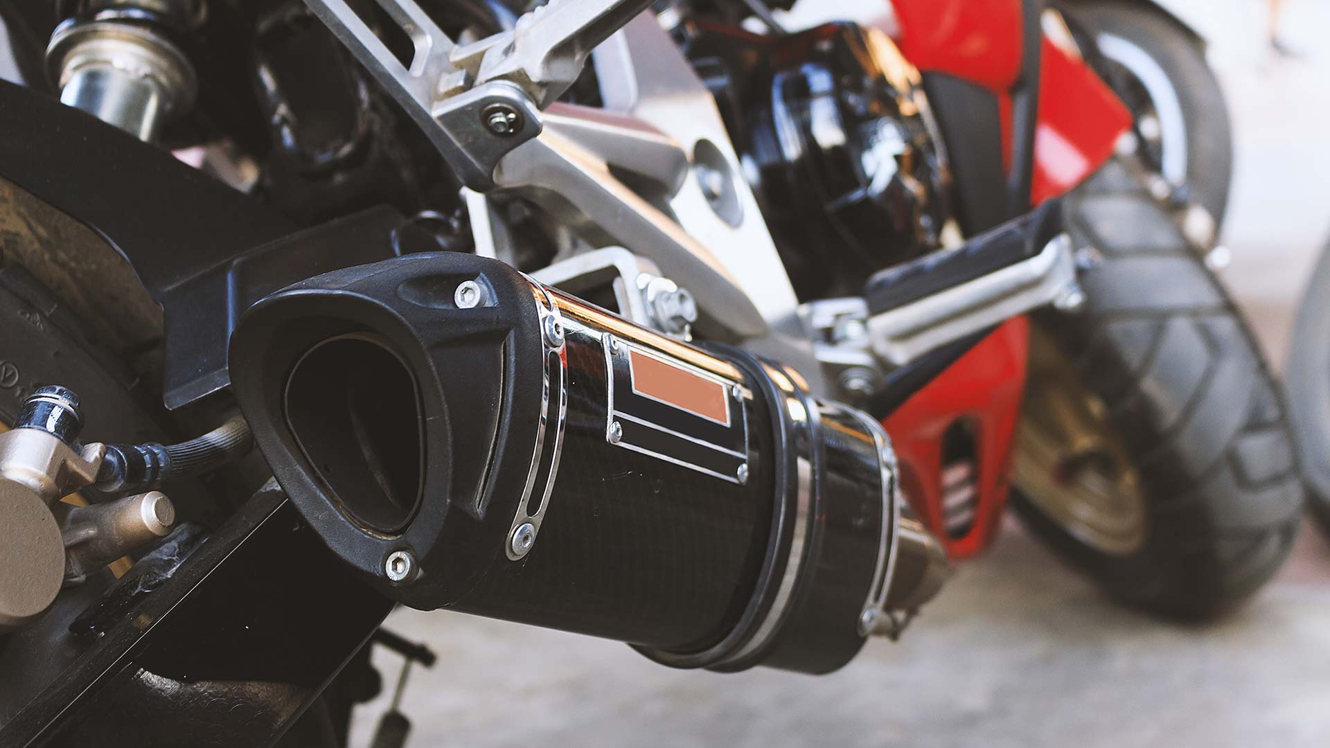 photo of a motorcycle exhaust