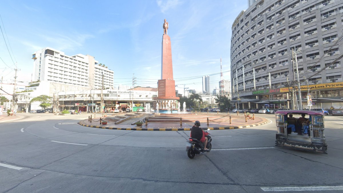 Boy Scout Circle at the intersection of Tomas Morato Avenue and Timog Avenue in Quezon City, Philippines